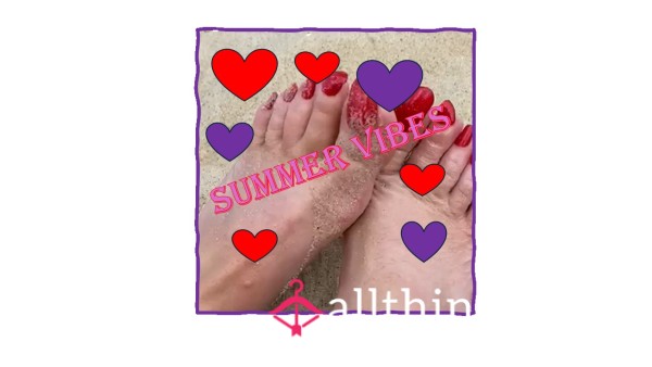 Digging My Long Red Shiny Toenails Into The Sand