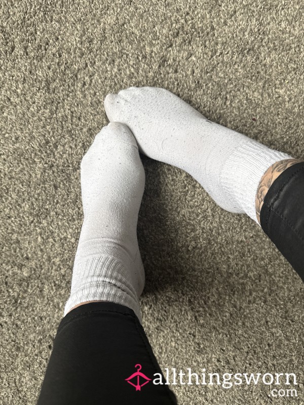 Dirty 12hr+ Worn White Socks - Want More? 💦