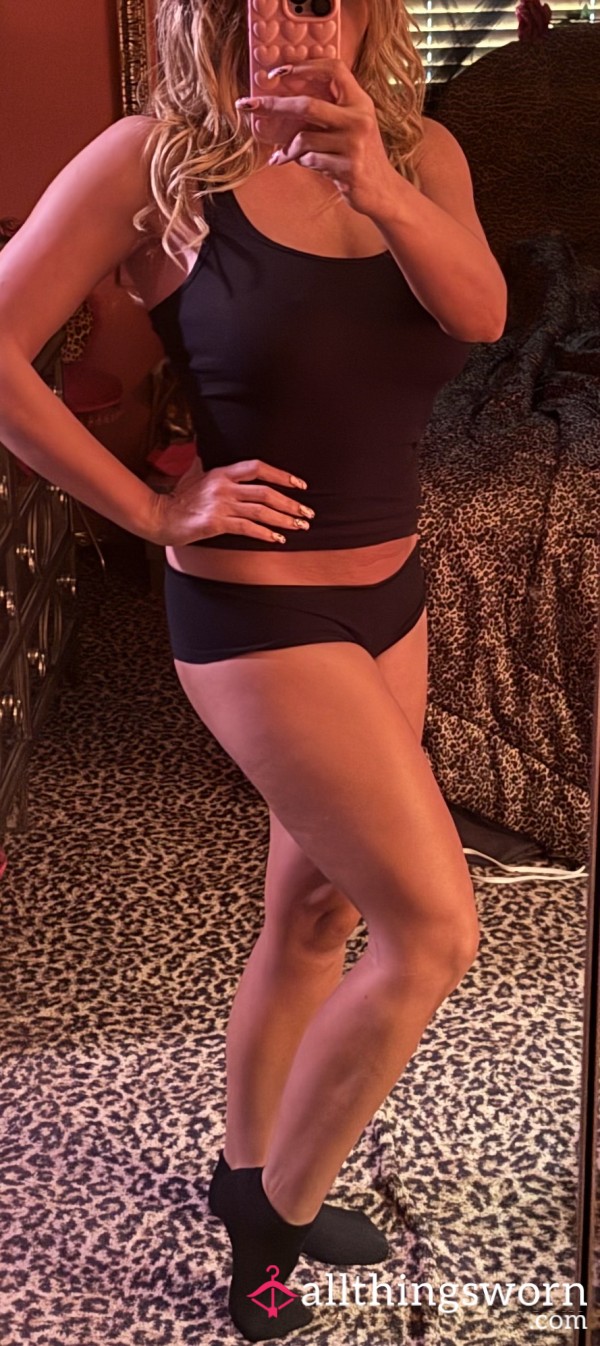 Dirty 3 Piece Sleepwear Set: Panties, Socks And Top Sweaty And Worn