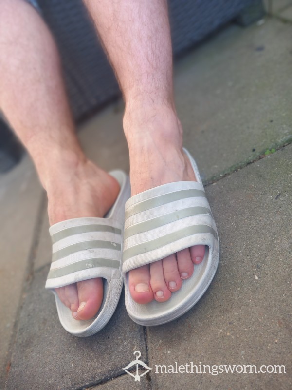 Dirty Adidas Slippers