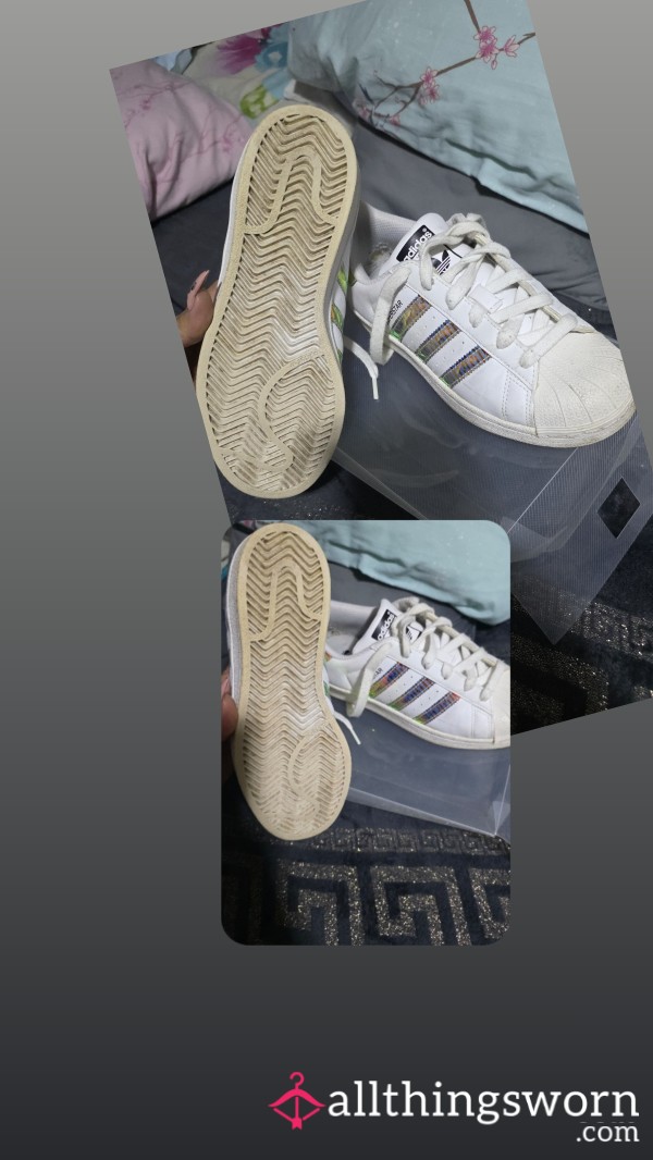 Dirty Adidas Superstar Worn A Lot Size 4