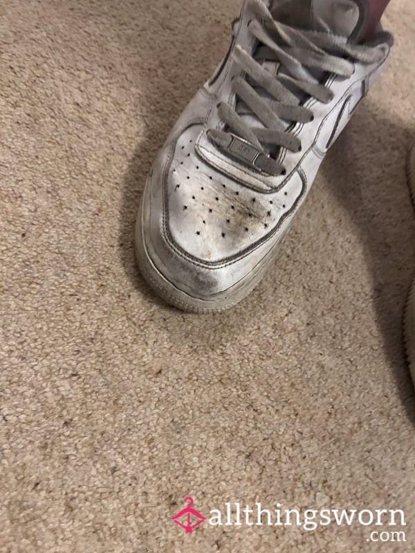 Dirty Air Force Trainers With Pics Of Me Wearing And Pics Of The Insides