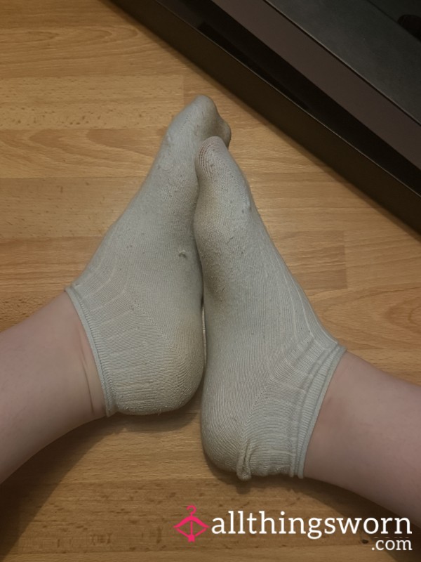 Dirty Baby Blue Trainer Socks