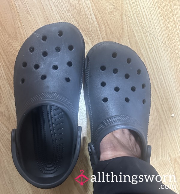 🖤 Dirty Barefoot Crocs – No Socks, All Scent, All Mine 🖤