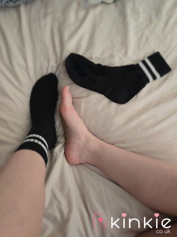 Dirty Black And White Stripes Socks