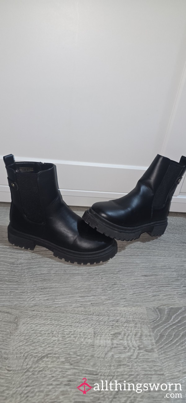 Dirty Black Boots