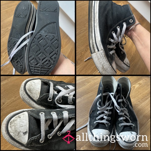 Dirty Black Converse High Tops 🫶🏼