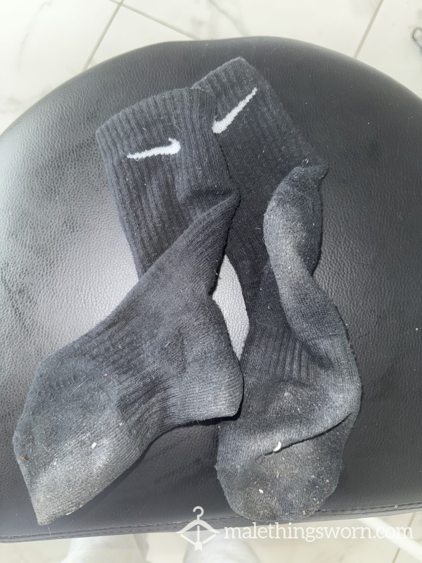 Dirty Black Nike Socks