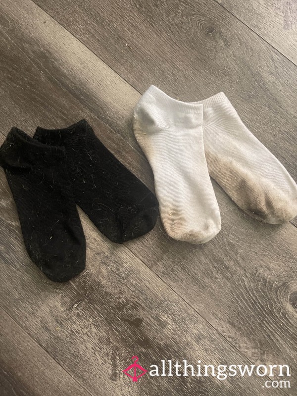 Dirty Black Or White Socks