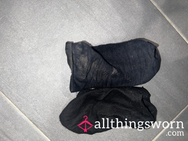 Dirty Black Socks - Size 5 - Worn Out When It Was Raining