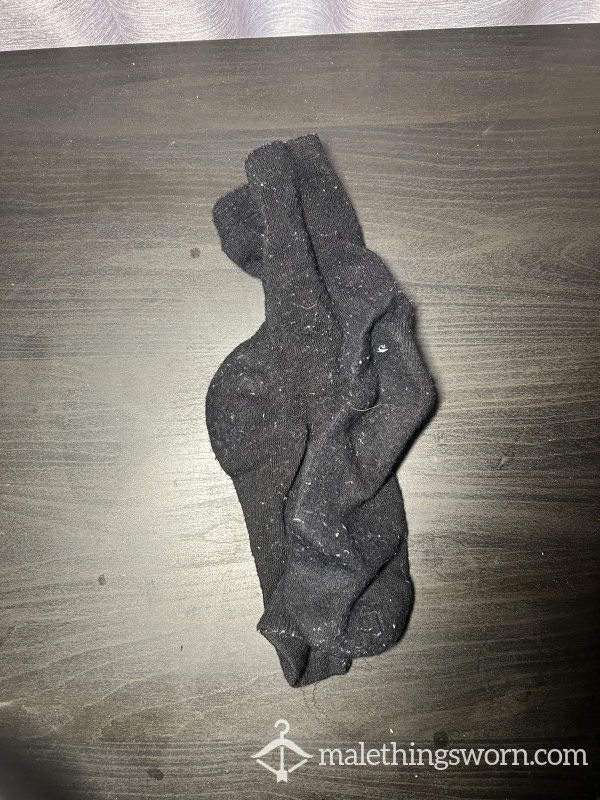 Dirty Black Wool Socks