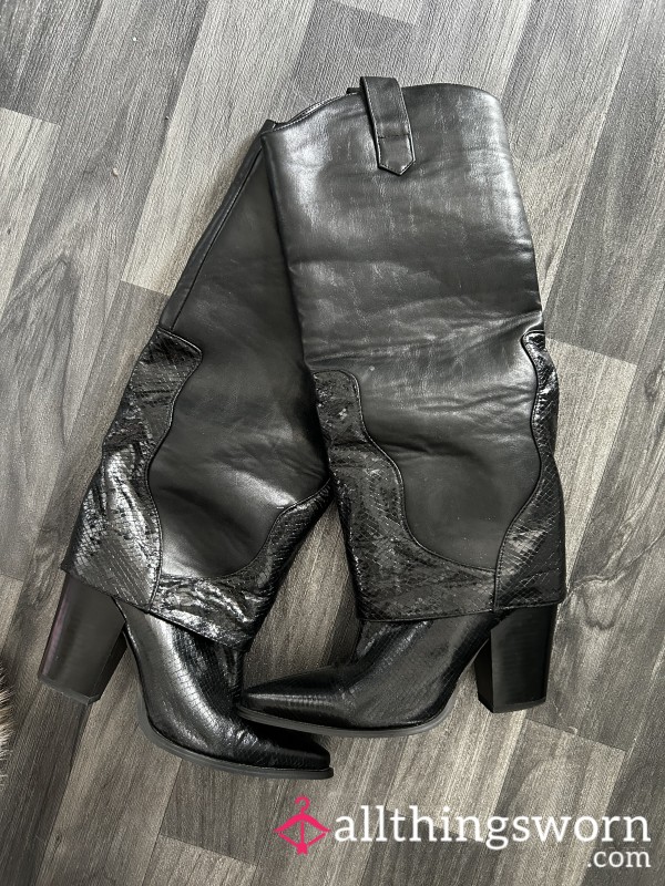 Dirty Boots Being Trashed And Thrown Away