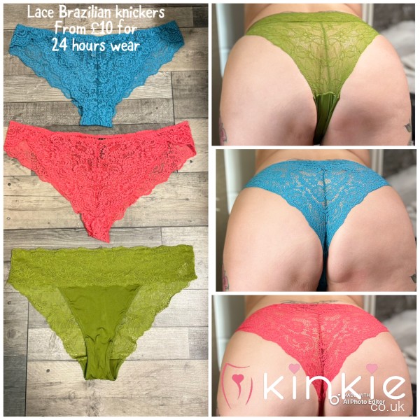 DIRTY BRAZILIAN LACE KNICKERS FROM £10 FOR 24 HOURS
