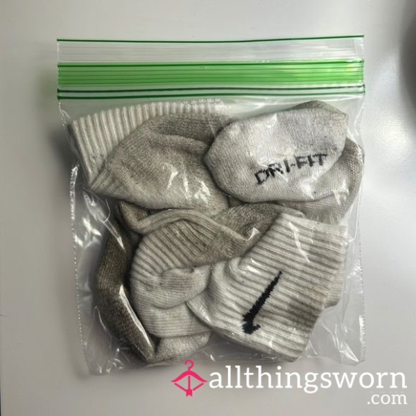 Dirty Dry Fit White Socks