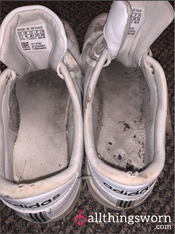 Dirty, Dsigusting Smelly White Addidas Trainers