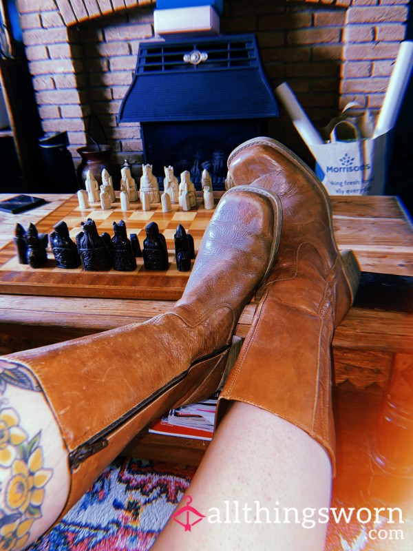Dirty Extremely Well Worn Leather Boots