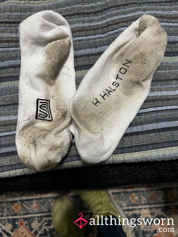 Dirty Filthy  Hairy White Socks