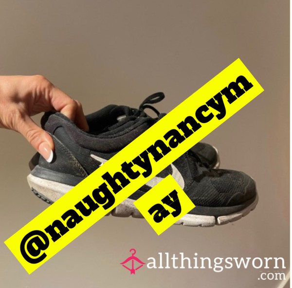 Dirty & Foisty Worn Gym Trainers 🖤 Size 5. My GO TO’s! Smell Your Gym Babe Every Day 💪🏼👟