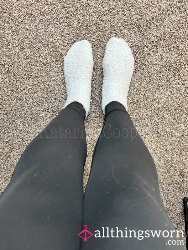 Dirty Fuzzy White Socks