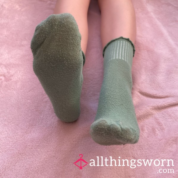 Dirty Green Long Socks - 48hr Wear 💚