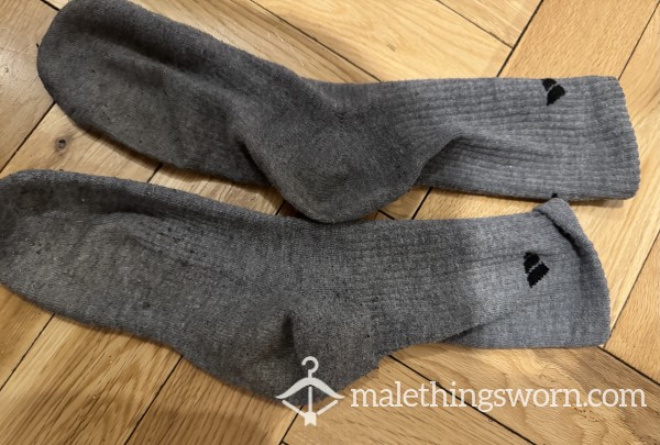 Dirty Grey Calf High Socks