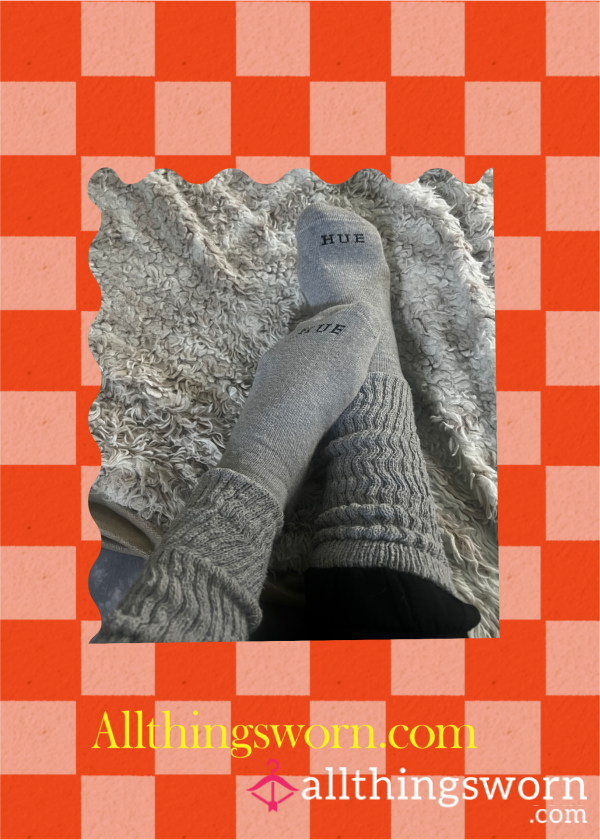 Dirty Grey Slouch Socks Size 6