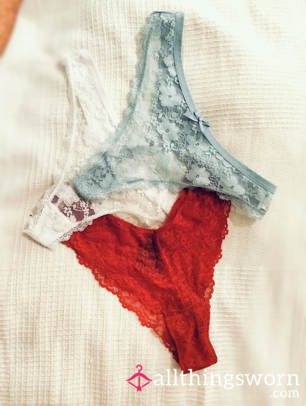 Dirty Lace Thongs | 48h+c*m | Shipping WW