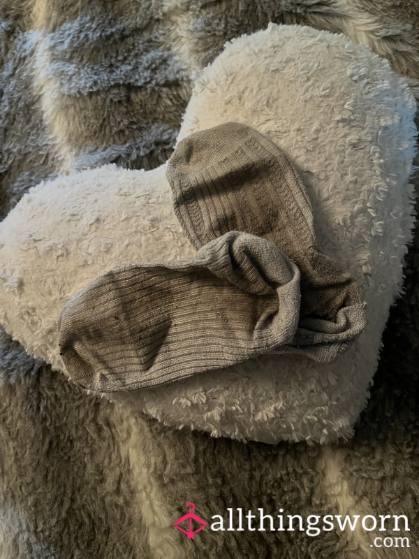Dirty Little Smelly Grey Ankle Socks