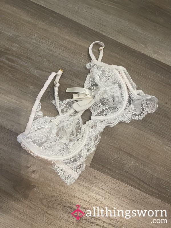 Dirty Little White Lingerie Bra Never Before Washed