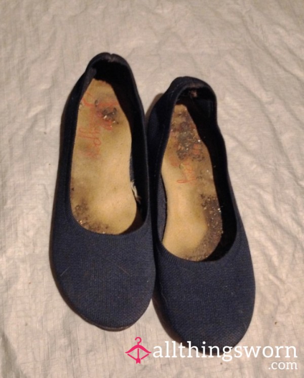 Dirty Navy Blue Flats