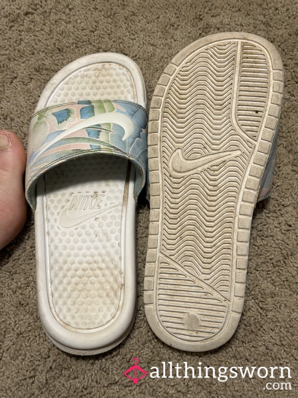 Dirty Nike Slides Sandals