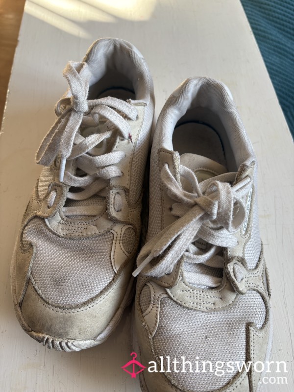 Dirty Off White Adidas Trainers Size 6