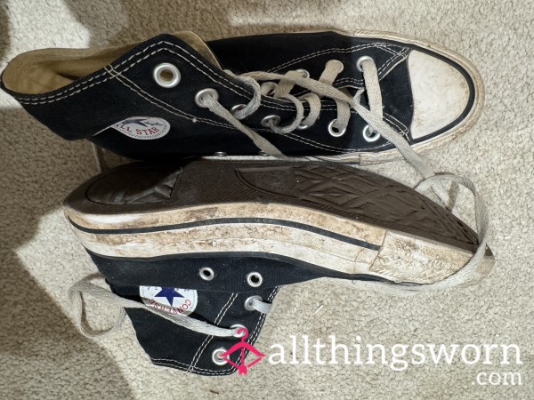 Dirty Old Black Converse | UK 4