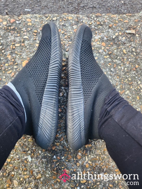 🖤Dirty, Old Black Mesh Work Shoes🖤
