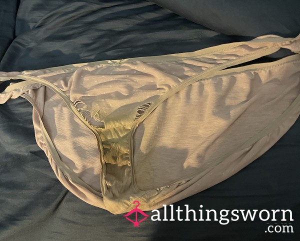Dirty, Old, Holy, 24-hour Worn-pu**y Soaked Cotton Panties
