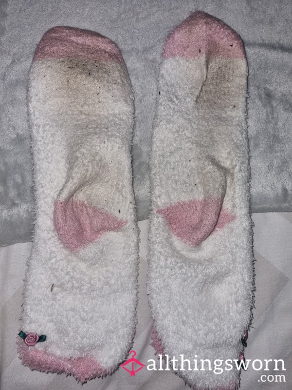 💓 Dirty Pink And White Socks 💓