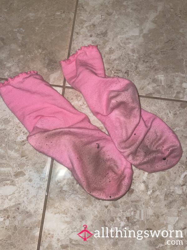 Dirty Pink Frilly Socks🎀🌸