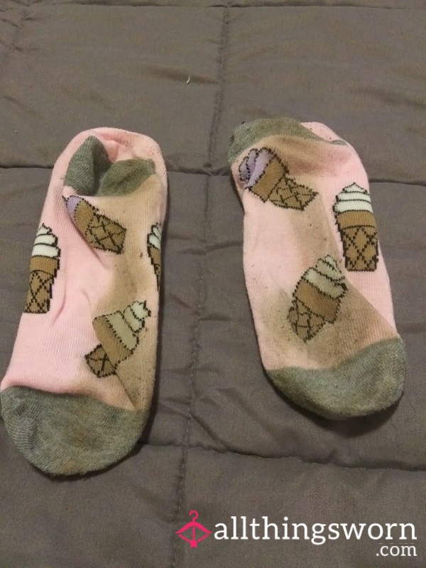 🍦 Dirty Pink Ice Cream Socks 🍦