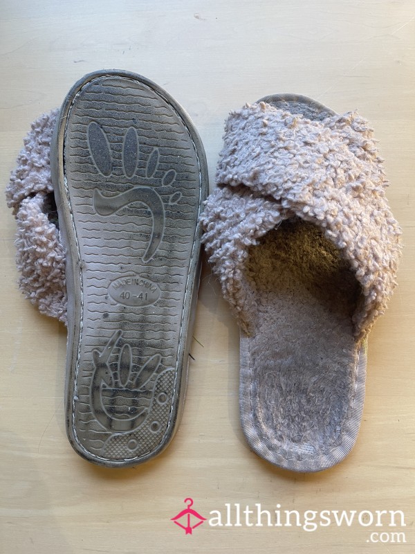 DIRTY Pink Slippers