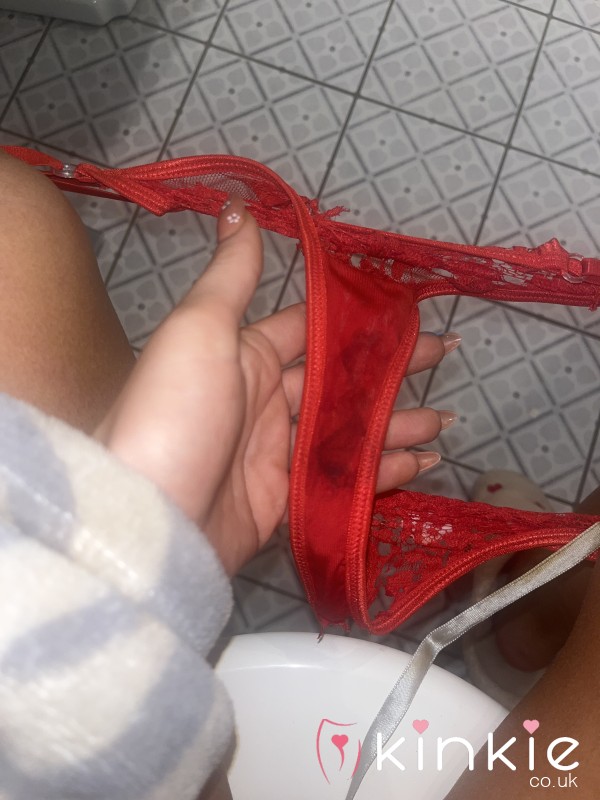 Dirty Red Knickers Stained