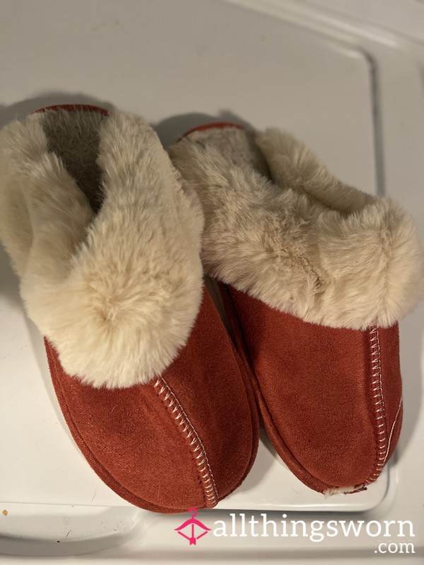 Dirty Red Slippers