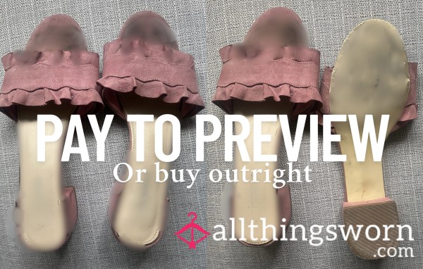 Dirty Ruffle Heels – Heavily Worn With Censored Previews