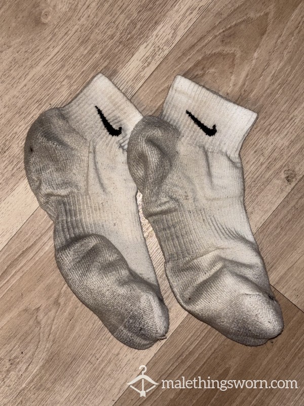Dirty Short White Nike Socks