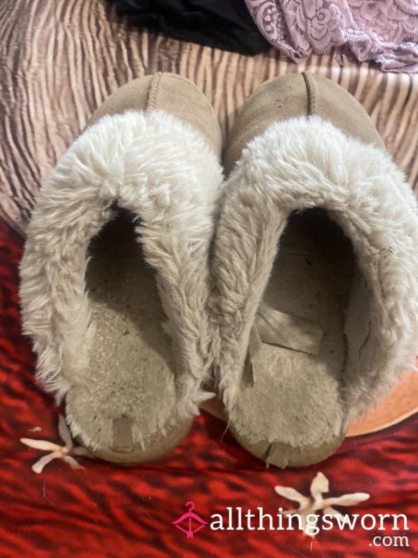 Dirty Smelly Slippers Well Worn And Really Sweaty