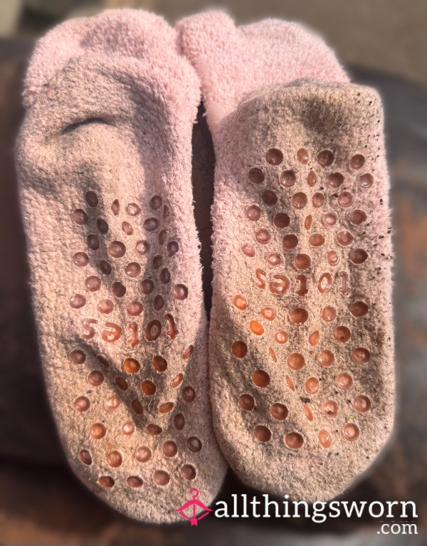 Dirty Smelly Socks -pink Grippy Sole Socks 🧦 💦😈