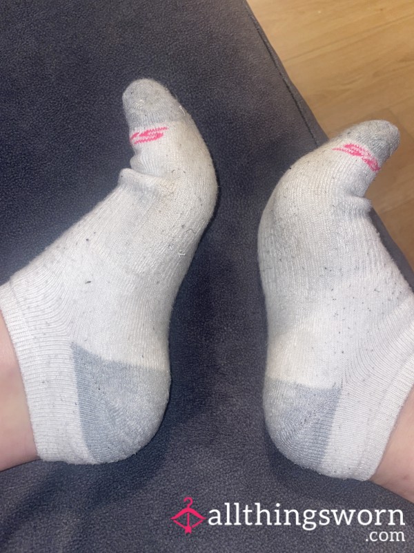 Dirty Smelly Socks Worn Multiple Times, Including At Work