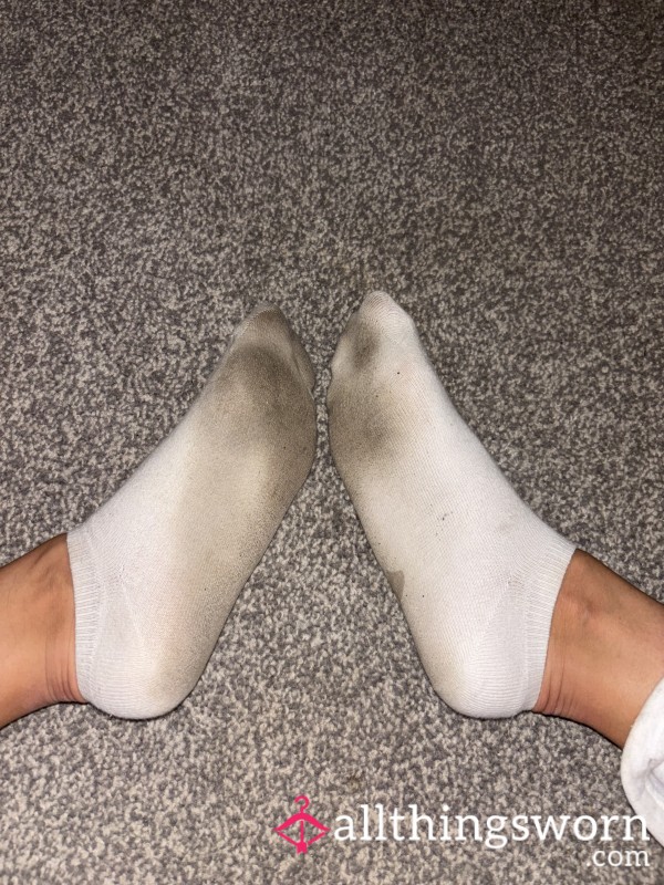 Dirty, Smelly, Sweaty Well-worn White Trainer Socks