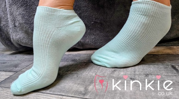 Dirty, Smelly, Well Worn Sweaty Cute GREEN Ankle Socks....48 Hour Wear