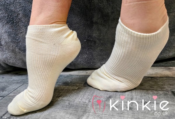 Dirty, Smelly, Well Worn Sweaty Cute Yellow Ankle Socks....48 Hour Wear