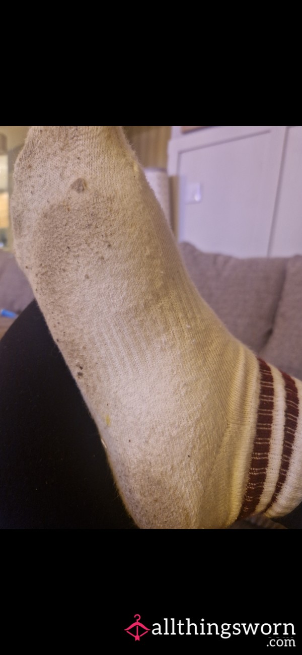 Dirty Smelly White Socks